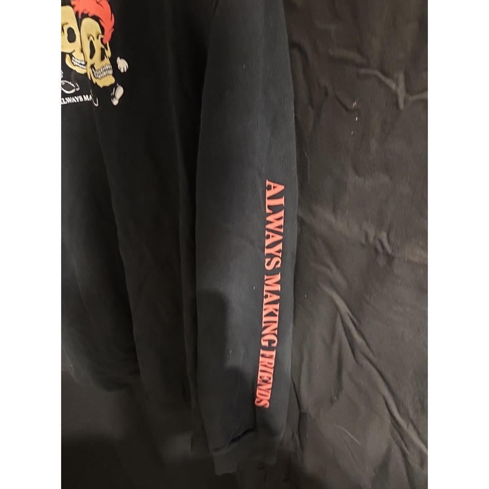 Zara Always Making Friends Simple Blacknlong Sleeve T-shirt Size Small - Picture 2 of 4
